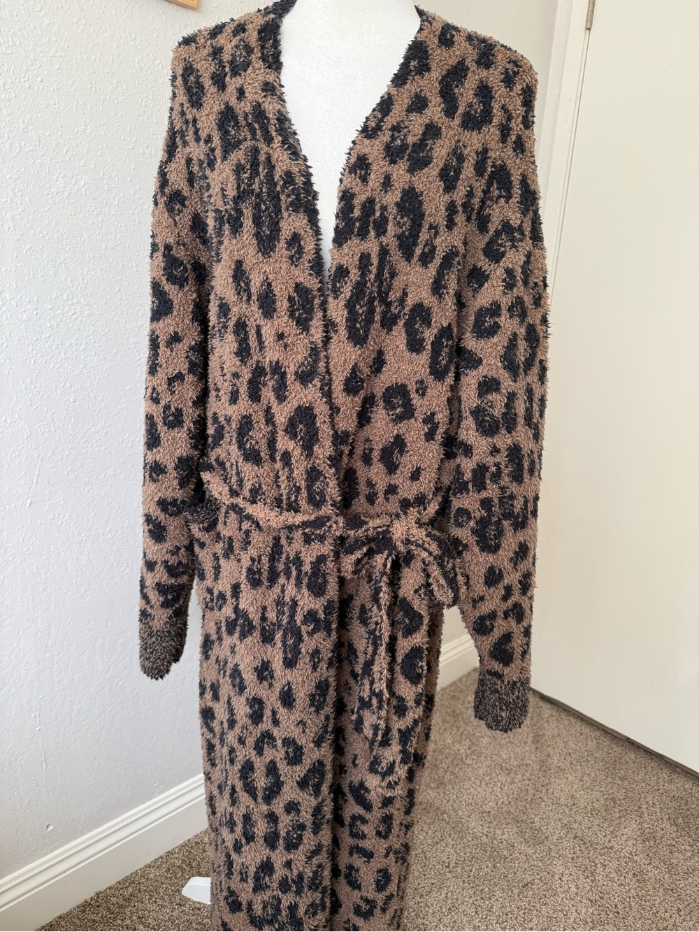 SKIMS Cozy Robe in Leopard Cozy